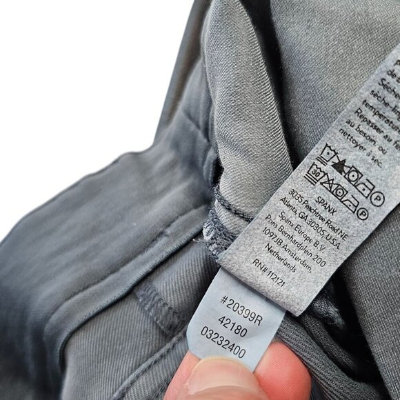 SPANX Stretch Twill Straight Leg Pant, Hazy Blue Gray, Shaping, Size Small - Picture 8 of 12